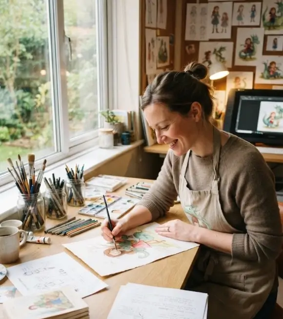 Book illustration process